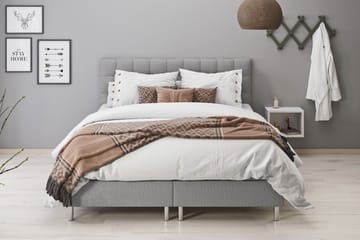 Montana Komplett Sengpakke med Oppbevaring 90x200 cm - Lysgrå - Møbler - Senger - Komplett sengepakke
