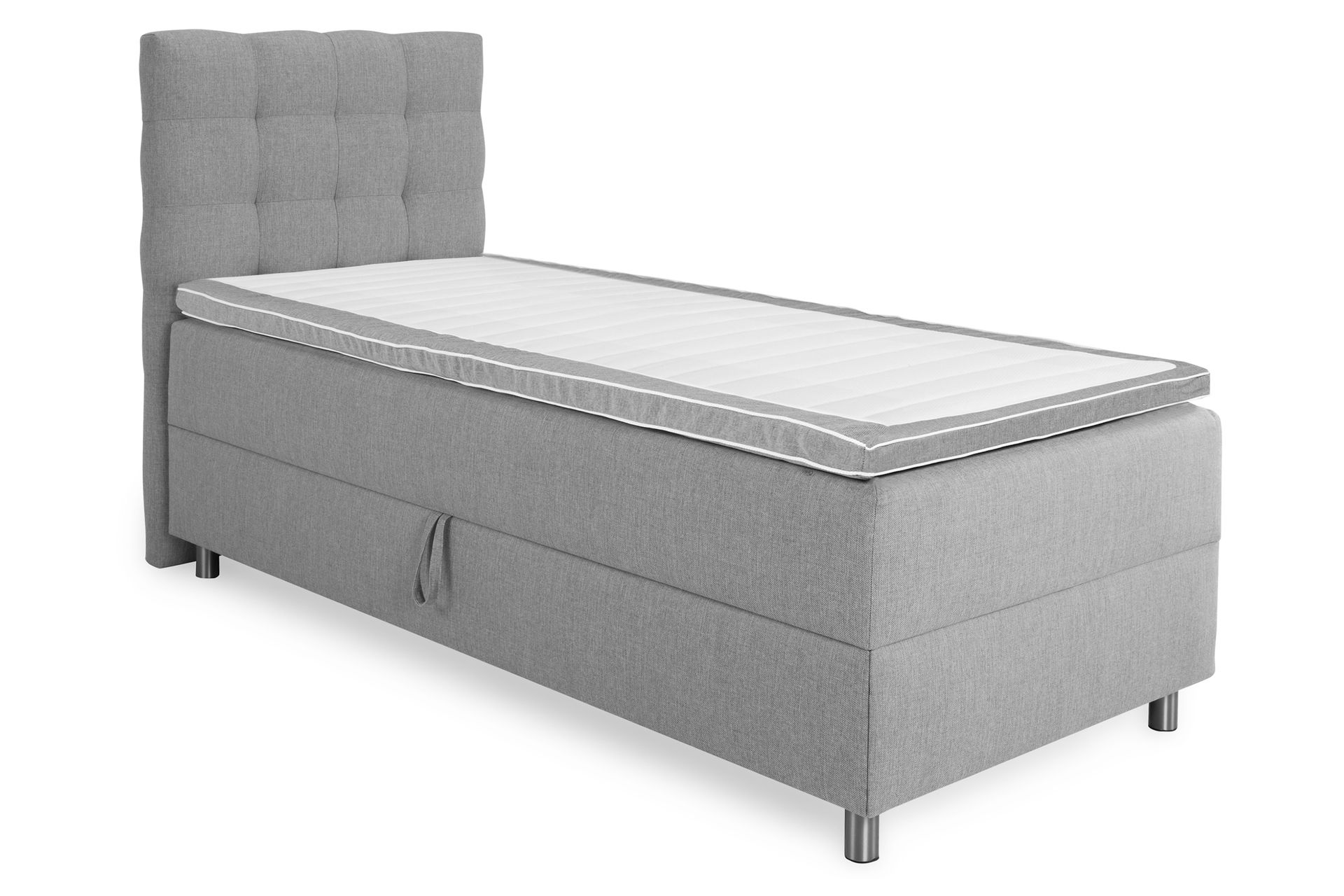 Montana Komplett Sengpakke med Oppbevaring 90x200 cm - Lysgrå - Møbler - Senger - Komplett sengepakke