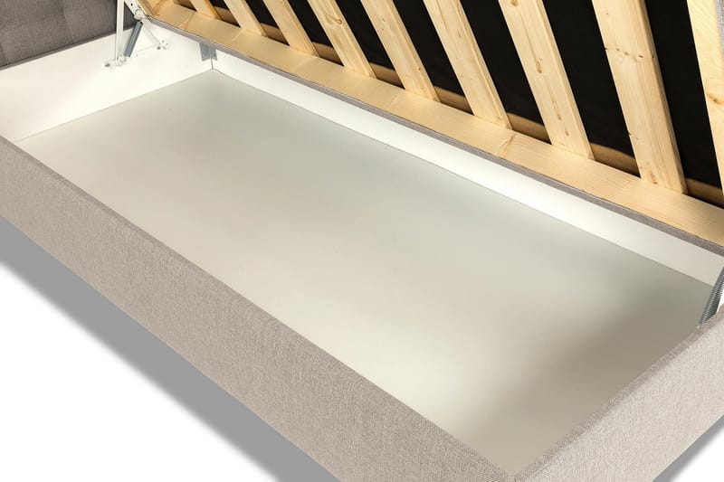 Montana Seng med Oppbevaring 120x200 cm - Beige - Møbler - Senger - Seng med oppbevaring