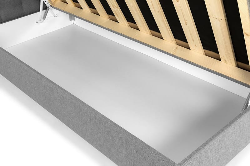 Montana Seng med Oppbevaring 120x200 cm - Grå - Møbler - Senger - Komplett sengepakke