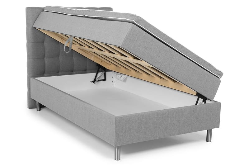 Montana Seng med Oppbevaring 120x200 cm - Grå - Møbler - Senger - Komplett sengepakke