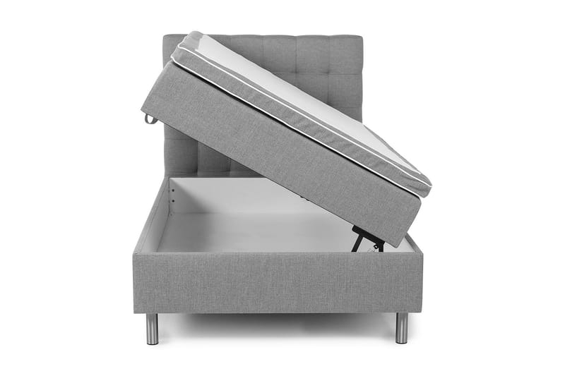 Montana Seng med Oppbevaring 120x200 cm - Grå - Møbler - Senger - Komplett sengepakke