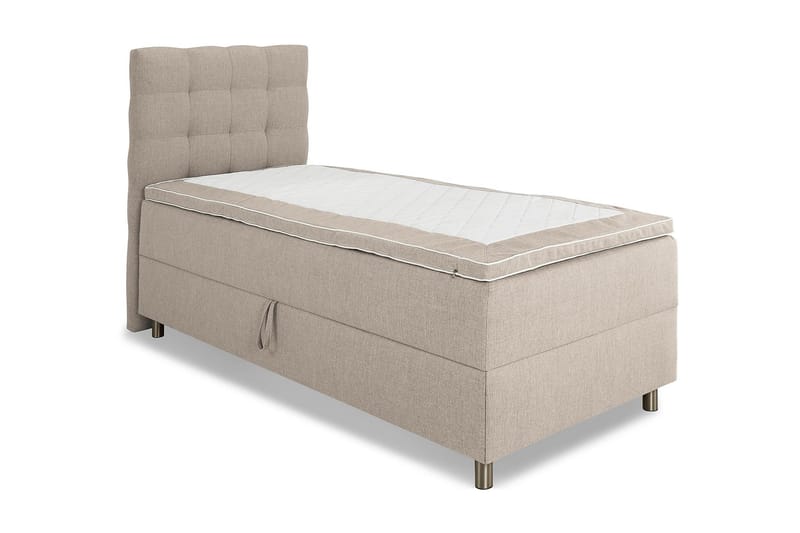 Montana Seng med Oppbevaring 80x200 - Beige - Komplett sengepakke - Seng med oppbevaring