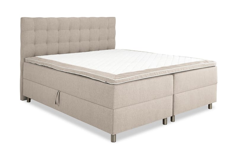 Montana Seng med Oppbevaring Dobbeltseng 160x200 cm - Beige - Møbler - Senger - Seng med oppbevaring