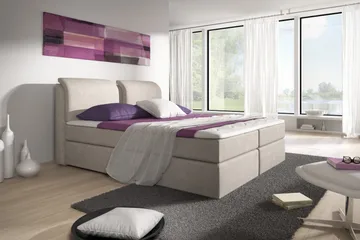 Owen Oppbevaringsseng 160x200 Beige - Beige - Møbler - Senger - Komplett sengepakke