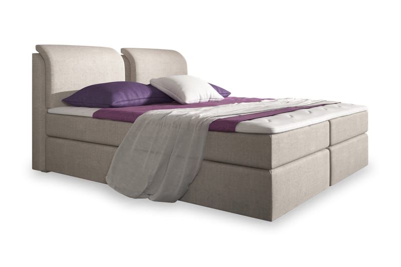 Owen Oppbevaringsseng 160x200 Beige - Møbler - Senger - Komplett sengepakke
