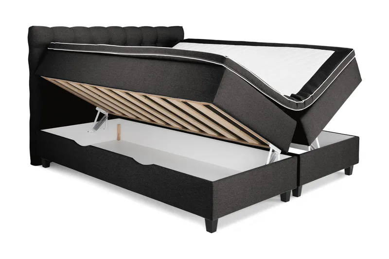 Royal Komplett Sengepakke Seng med Oppbevaring 160x200 - Mørkegrå - Møbler - Senger - Rammeseng