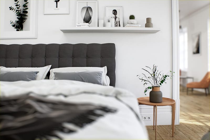 Royal Seng med Oppbevaring 160x200 - Mørkegrå - Møbler - Senger - Komplett sengepakke