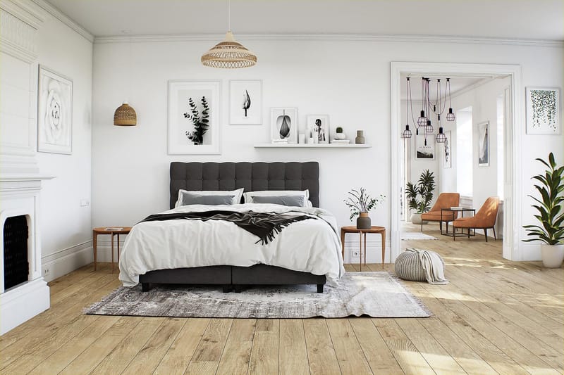 Royal Seng med Oppbevaring 160x200 - Mørkegrå - Møbler - Senger - Komplett sengepakke