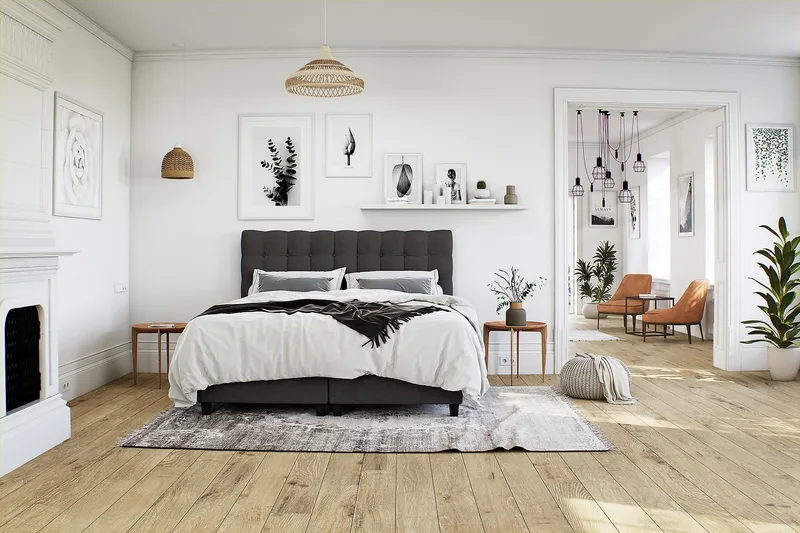 Royal Seng med Oppbevaring 160x200 - Mørkegrå - Møbler - Senger - Rammeseng