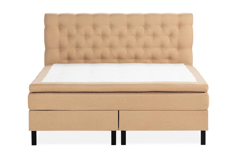 Scarlett Sengepakke 150x200 Skummadrass - Dypheftet gavl Beige - Møbler - Senger - Komplett sengepakke