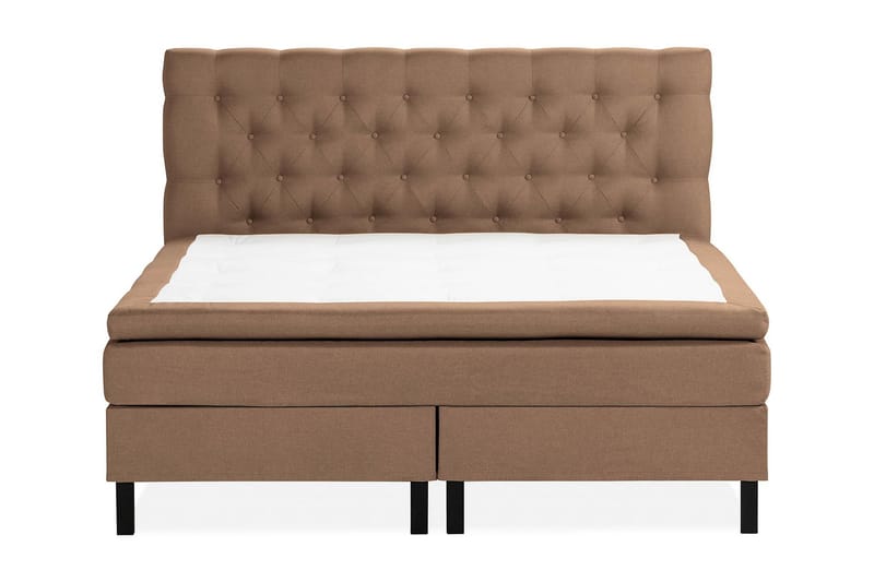 Scarlett Sengepakke 150x200 Skummadrass - Dypheftet gavl Brun - Møbler - Senger - Komplett sengepakke