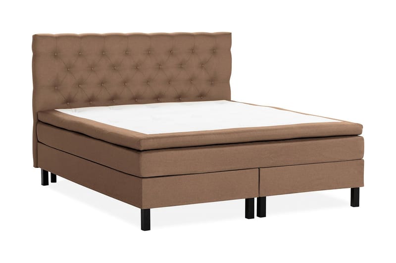 Scarlett Sengepakke 150x200 Skummadrass - Dypheftet gavl Brun - Møbler - Senger - Komplett sengepakke