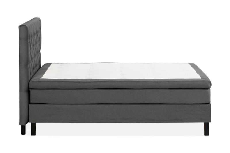 Scarlett Sengepakke 150x200 Skummadrass - Dypheftet gavl Mørkegrå - Komplett sengepakke - Kontinentalsenger