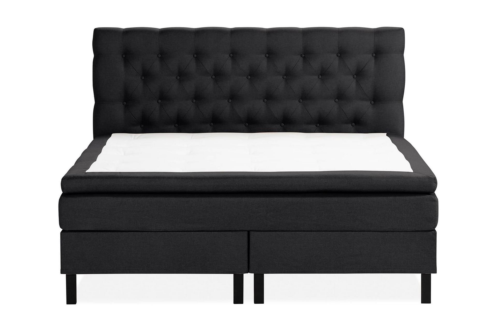 Scarlett Sengepakke 150x200 Skummadrass - Dypheftet gavl Svart - Møbler - Senger - Komplett sengepakke