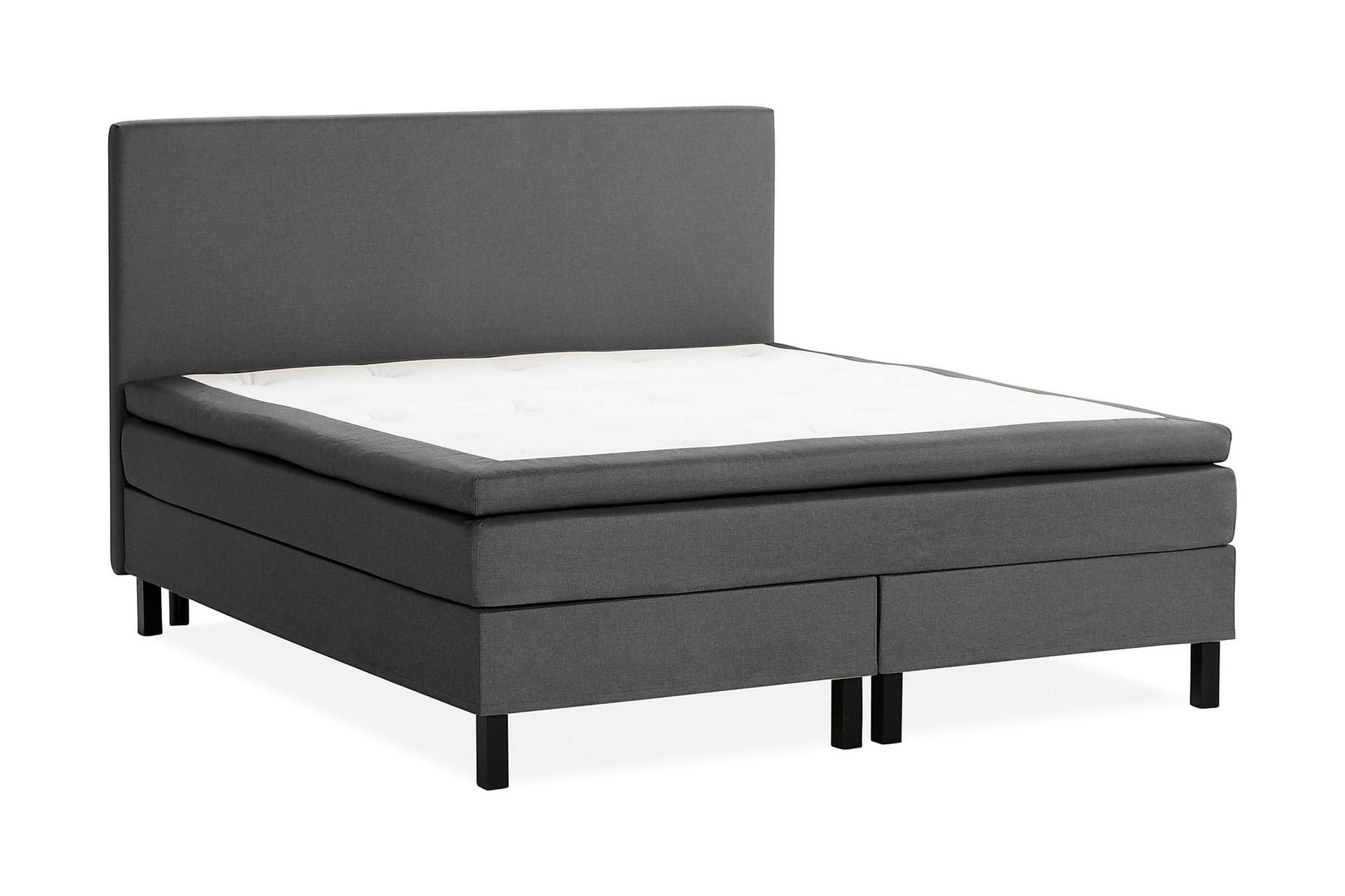 Scarlett Sengepakke 150x200 Skummadrass - Glatt gavl Mørkegrå - Møbler - Senger - Komplett sengepakke