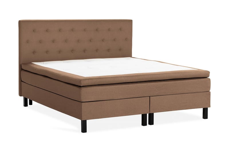 Scarlett Sengepakke 150x200 Skummadrass - Knappet gavl Brun - Møbler - Senger - Komplett sengepakke