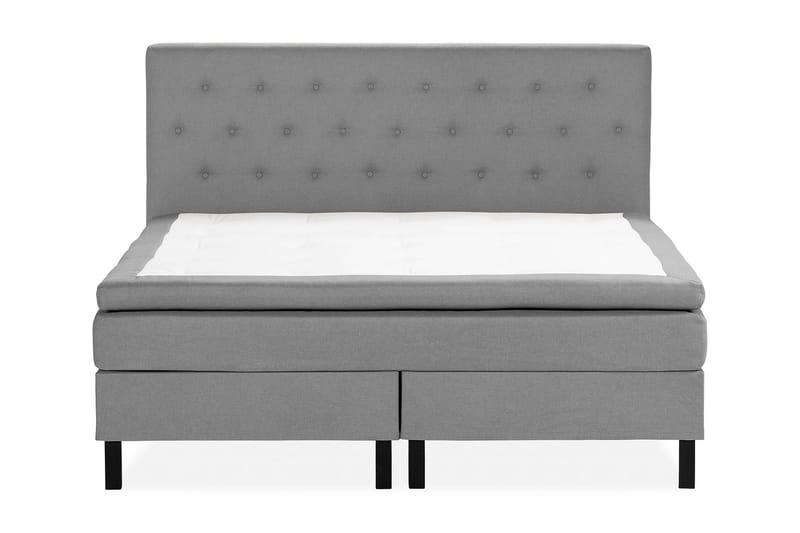 Scarlett Sengepakke 150x200 Skummadrass - Knappet gavl Grå - Møbler - Senger - Komplett sengepakke