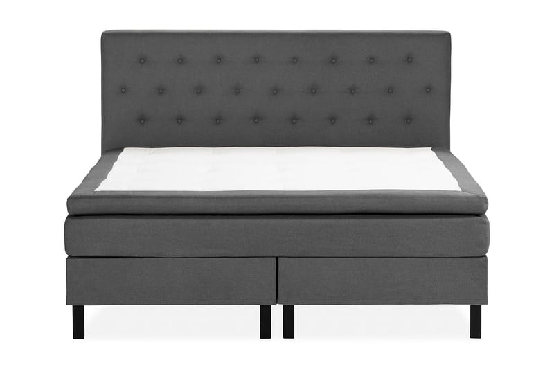 Scarlett Sengepakke 150x200 Skummadrass - Knappet gavl Mørkegrå - Møbler - Senger - Komplett sengepakke