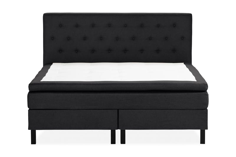 Scarlett Sengepakke 150x200 Skummadrass - Knappet gavl Svart - Møbler - Senger - Komplett sengepakke