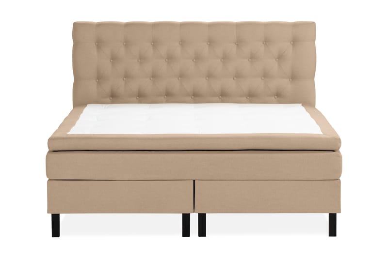 Scarlett Sengepakke 180x200 Skummadrass - Dypheftet gavl Beige - Møbler - Senger - Komplett sengepakke