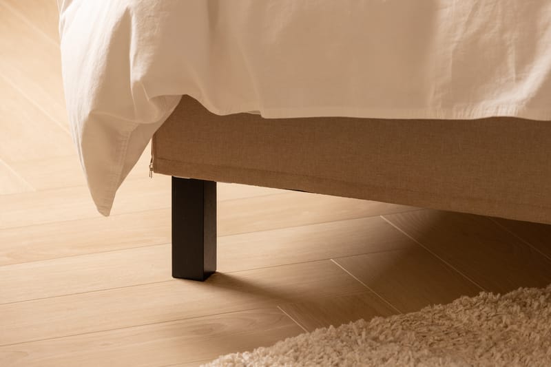 Scarlett Sengepakke 90x200 Skummadrass - Dypheftet gavl Beige - Møbler - Senger - Komplett sengepakke