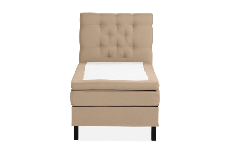 Scarlett Sengepakke 90x200 Skummadrass - Dypheftet gavl Beige - Møbler - Senger - Komplett sengepakke