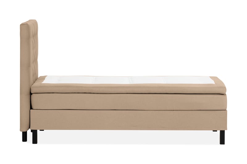 Scarlett Sengepakke 90x200 Skummadrass - Dypheftet gavl Beige - Møbler - Senger - Komplett sengepakke