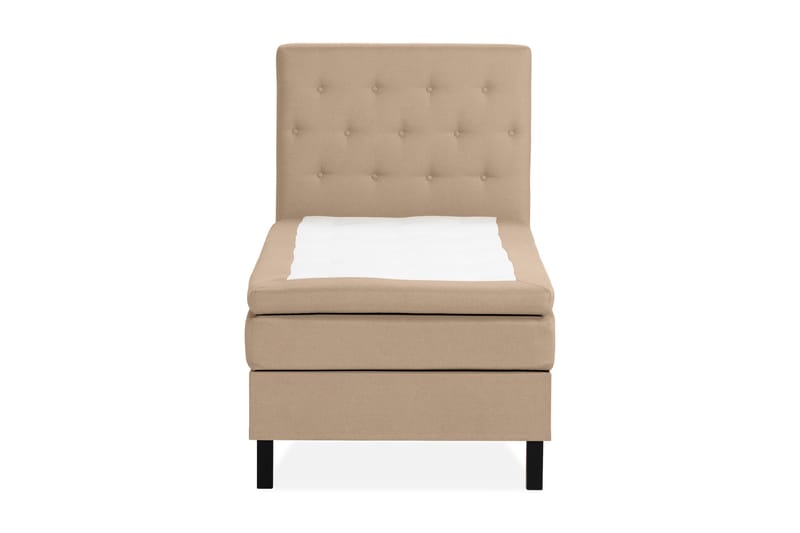 Scarlett Sengepakke 90x200 Skummadrass - Knappet gavl Beige - Møbler - Senger - Komplett sengepakke