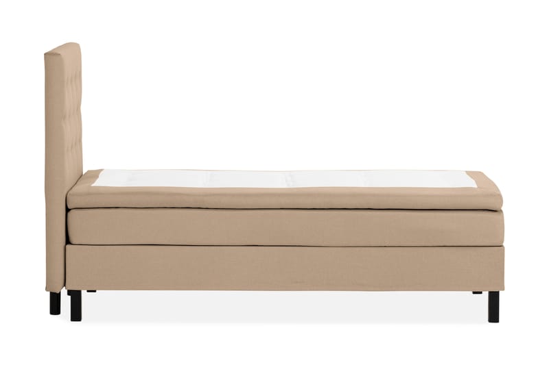 Scarlett Sengepakke 90x200 Skummadrass - Knappet gavl Beige - Komplett sengepakke - Kontinentalsenger