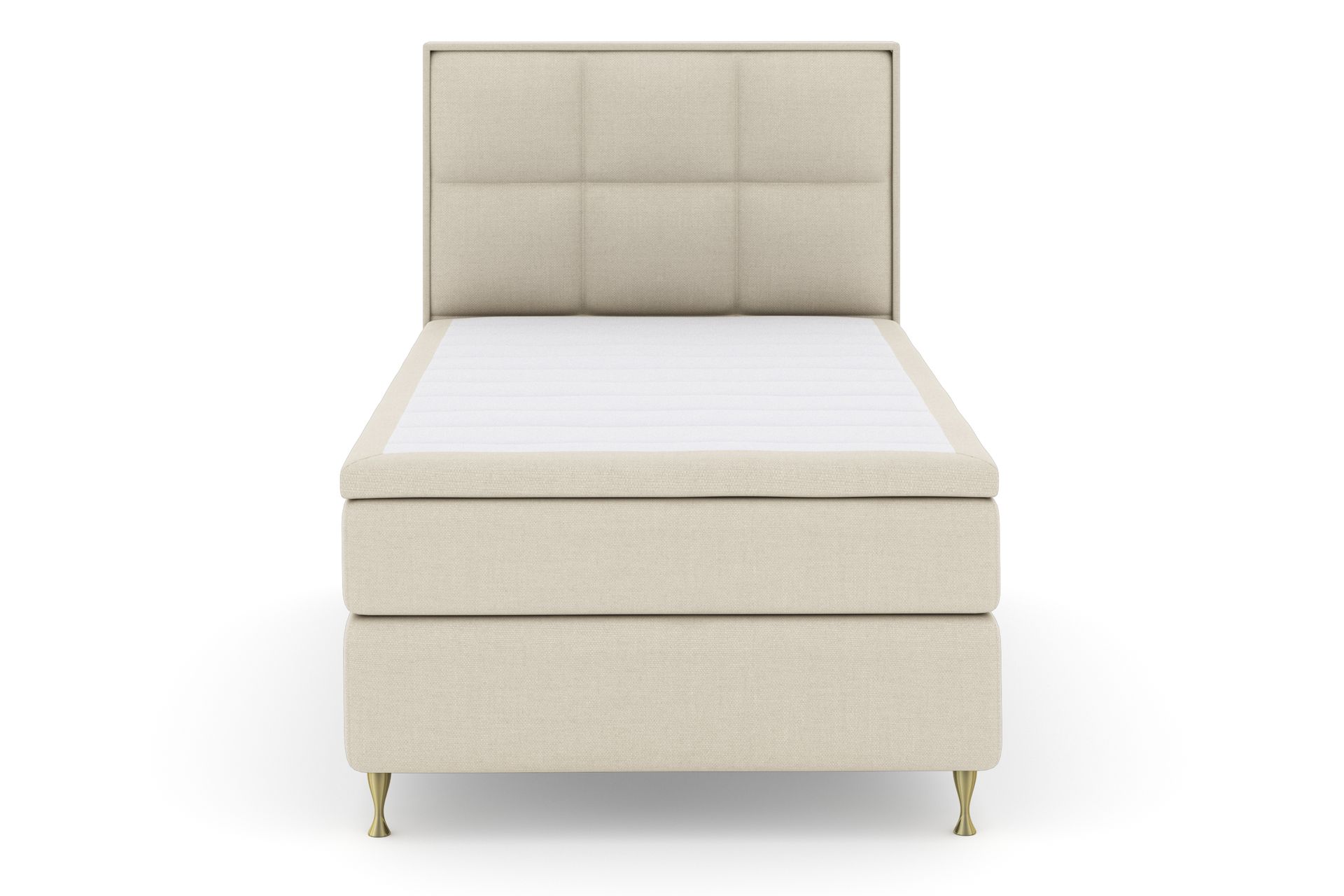Select No 4 Komplett Sengepakke 120x200 Fast - Beige/Gullben - Møbler - Senger - Komplett sengepakke