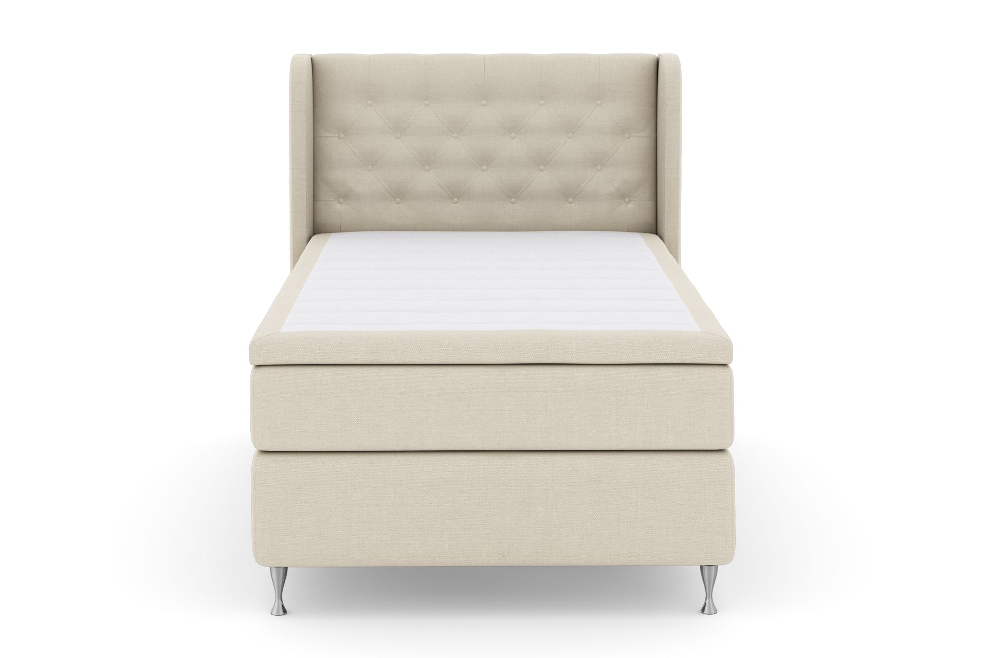 Select No 4 Komplett Sengepakke 120x200 Fast - Beige/Sølvben - Møbler - Senger - Komplett sengepakke