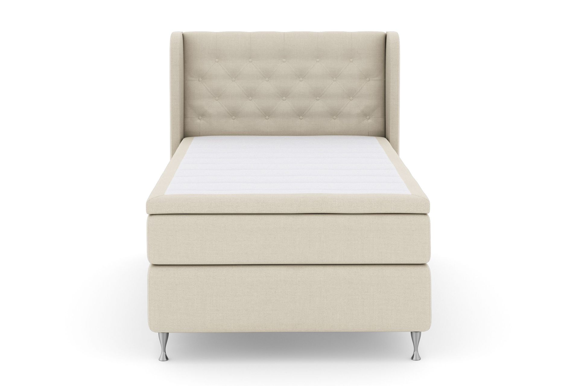 Select No 4 Komplett Sengepakke 120x200 Fast - Beige/Sølvben