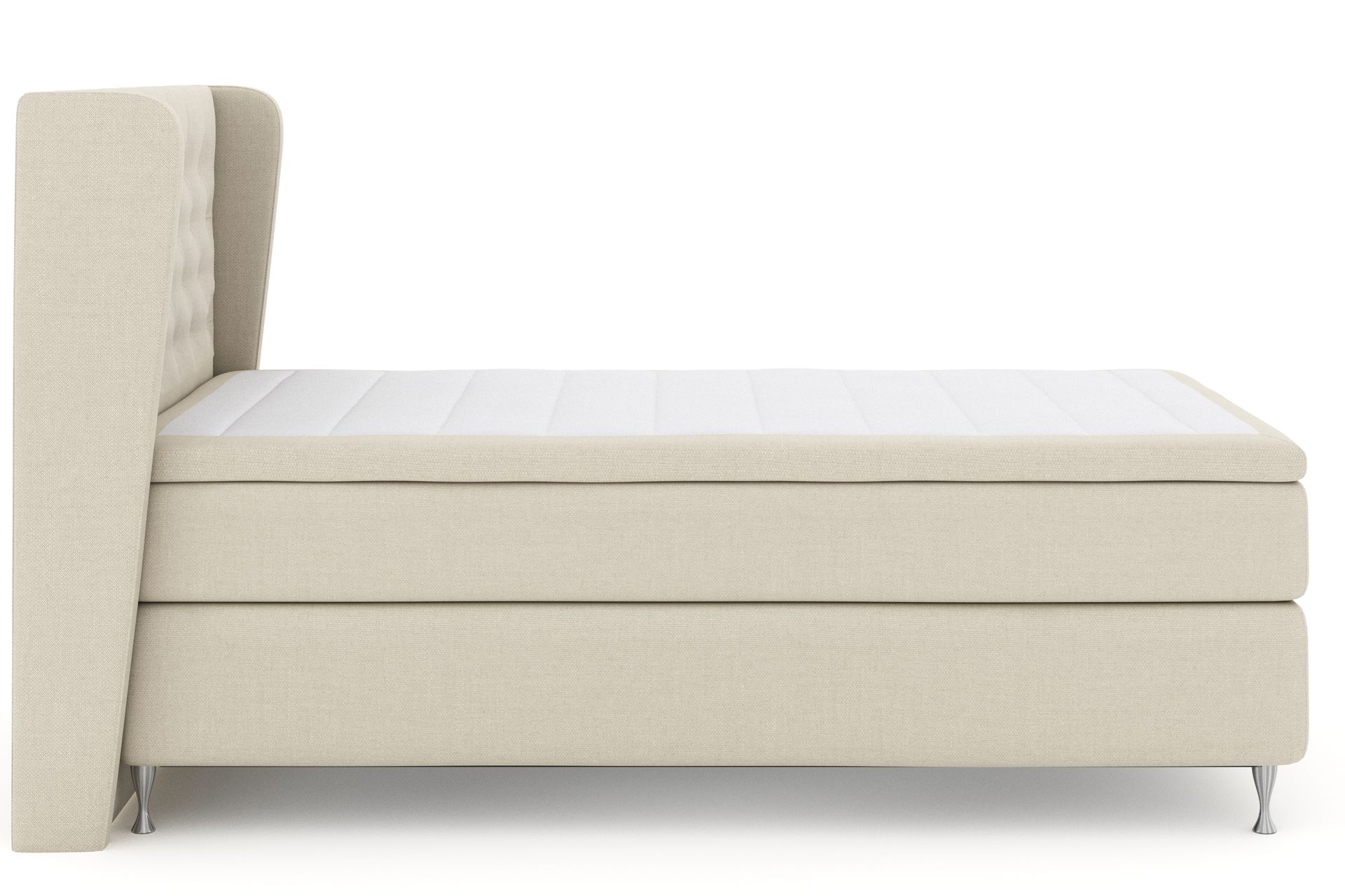 Select No 4 Komplett Sengepakke 120x200 Fast - Beige/Sølvben - Møbler - Senger - Komplett sengepakke