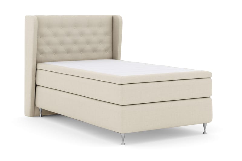 Select No 4 Komplett Sengepakke 120x200 Fast - Beige/Sølvben - Møbler - Senger - Kontinentalsenger