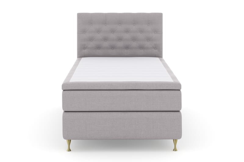 Select No 4 Komplett Sengepakke 120x200 Fast - Lysegrå/Gullben - Møbler - Senger - Komplett sengepakke