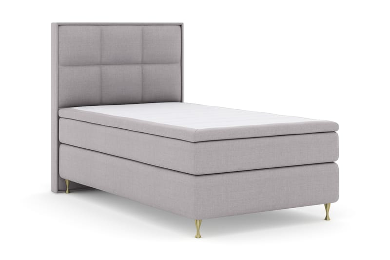Select No 4 Komplett Sengepakke 120x200 Fast - Lysegrå/Gullben - Møbler - Senger - Komplett sengepakke