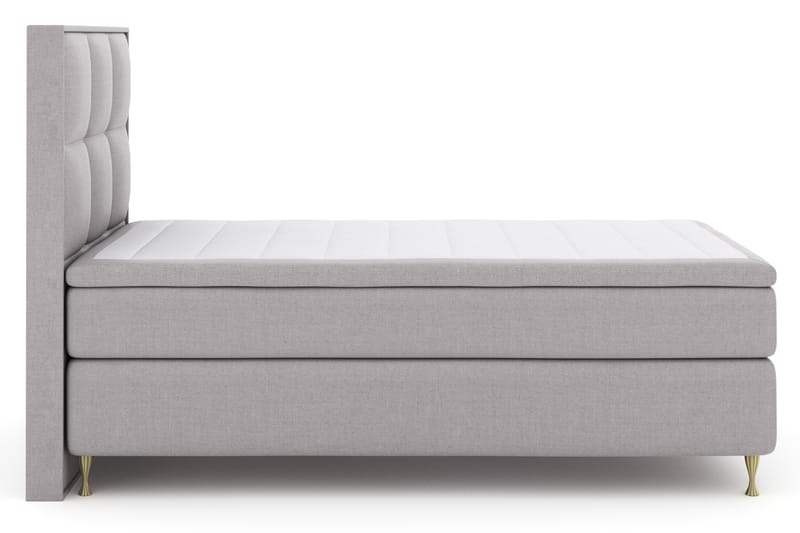 Select No 4 Komplett Sengepakke 120x200 Fast - Lysegrå/Gullben - Møbler - Senger - Komplett sengepakke