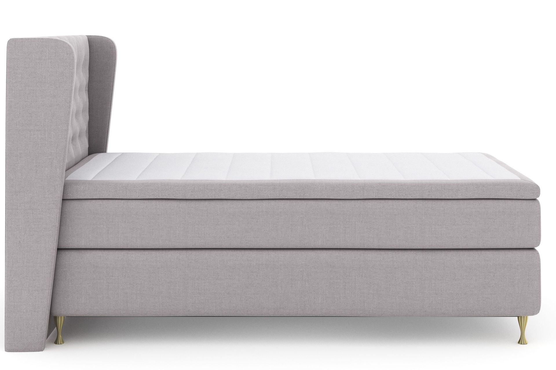 Select No 4 Komplett Sengepakke 120x200 Fast - Lysegrå/Gullben