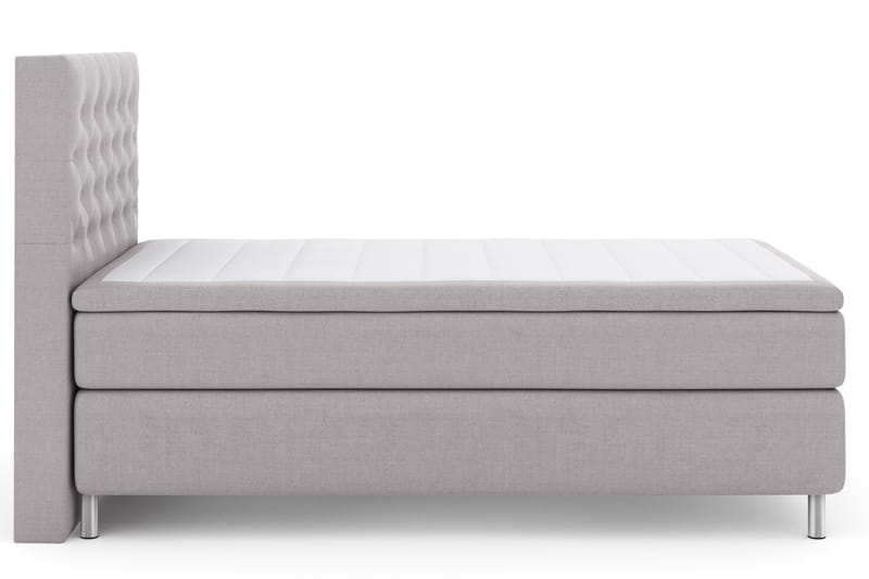 Select No 4 Komplett Sengepakke 120x200 Fast - Lysegrå/Metallben - Møbler - Senger - Komplett sengepakke