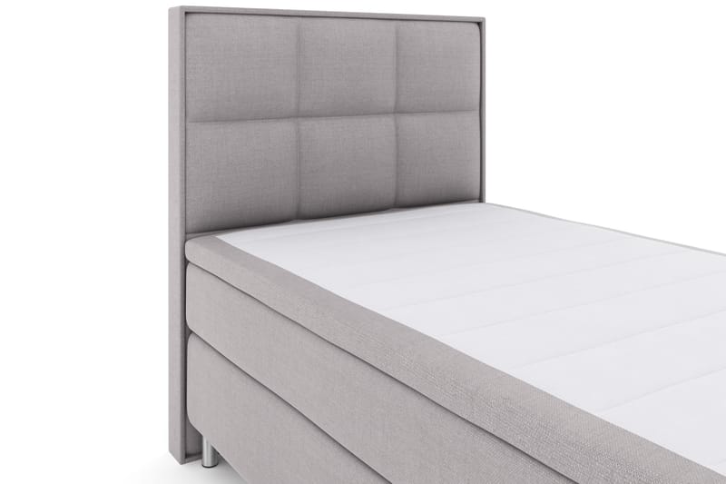 Select No 4 Komplett Sengepakke 120x200 Fast - Lysegrå/Metallben - Møbler - Senger - Komplett sengepakke