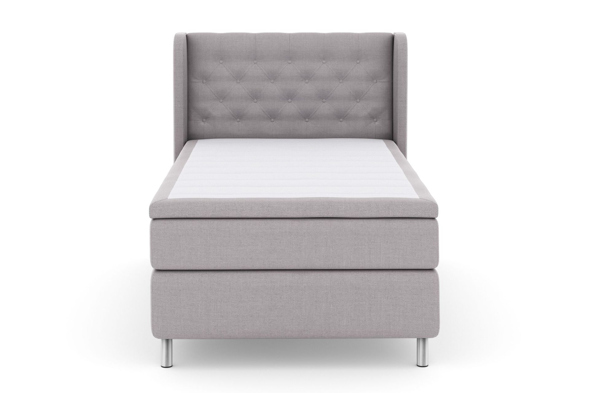 Select No 4 Komplett Sengepakke 120x200 Fast - Lysegrå/Metallben