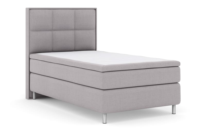Select No 4 Komplett Sengepakke 120x200 Fast - Lysegrå/Metallben - Møbler - Senger - Komplett sengepakke