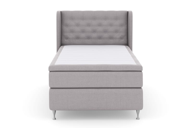 Select No 4 Komplett Sengepakke 120x200 Fast - Lysegrå/Sølvben - Møbler - Senger - Kontinentalsenger