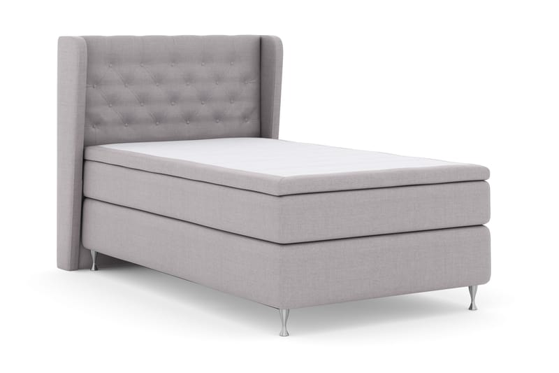 Select No 4 Komplett Sengepakke 120x200 Fast - Lysegrå/Sølvben - Møbler - Senger - Kontinentalsenger
