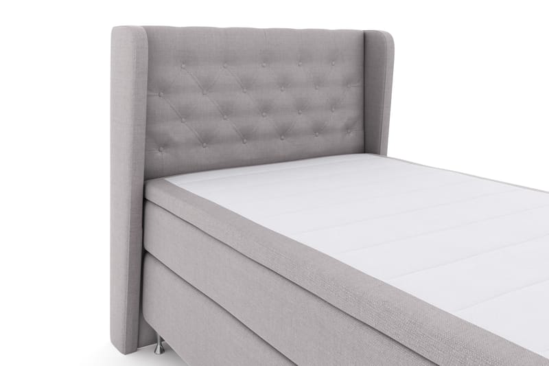 Select No 4 Komplett Sengepakke 120x200 Fast - Lysegrå/Sølvben - Møbler - Senger - Kontinentalsenger
