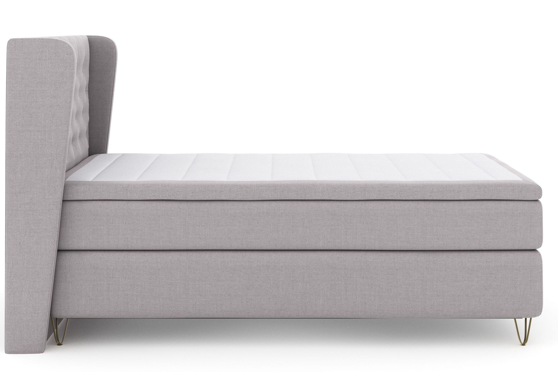 Select No 4 Komplett Sengepakke 120x200 Fast - Lysegrå/V-formede Metallben