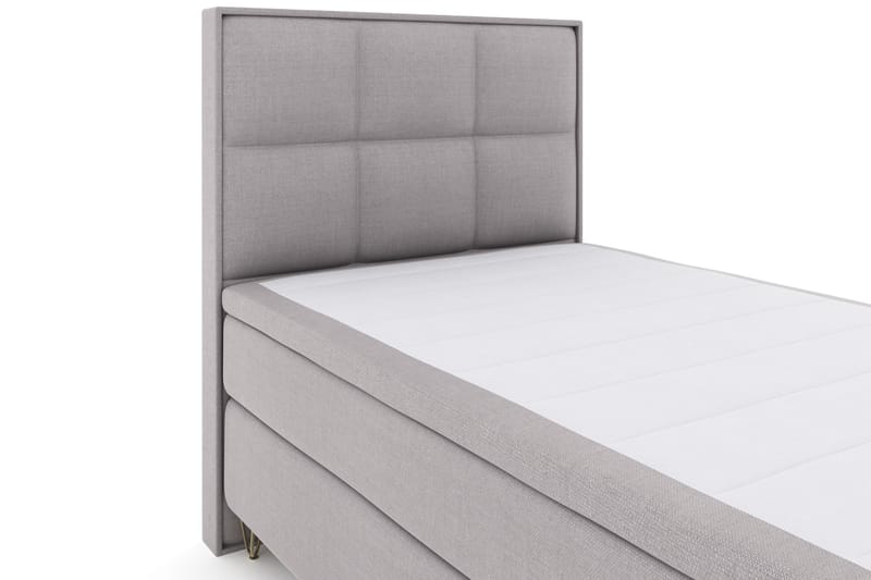 Select No 4 Komplett Sengepakke 120x200 Fast - Lysegrå/V-formede Metallben - Møbler - Senger - Komplett sengepakke