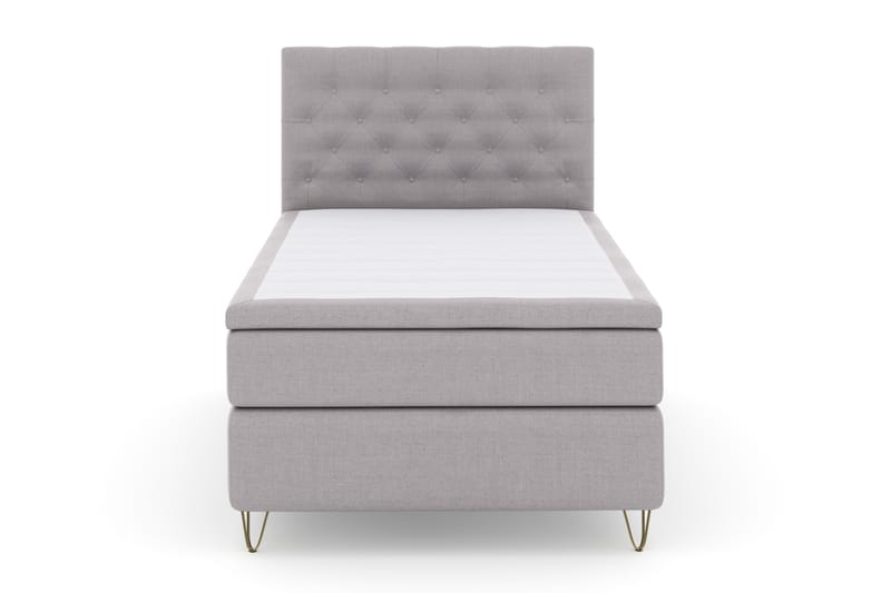 Select No 4 Komplett Sengepakke 120x200 Fast - Lysegrå/V-formede Metallben - Møbler - Senger - Komplett sengepakke