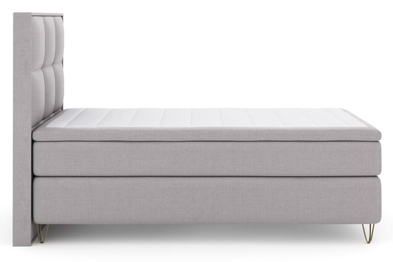 Select No 4 Komplett Sengepakke 120x200 Fast - Lysegrå/V-formede Metallben - Møbler - Senger - Komplett sengepakke